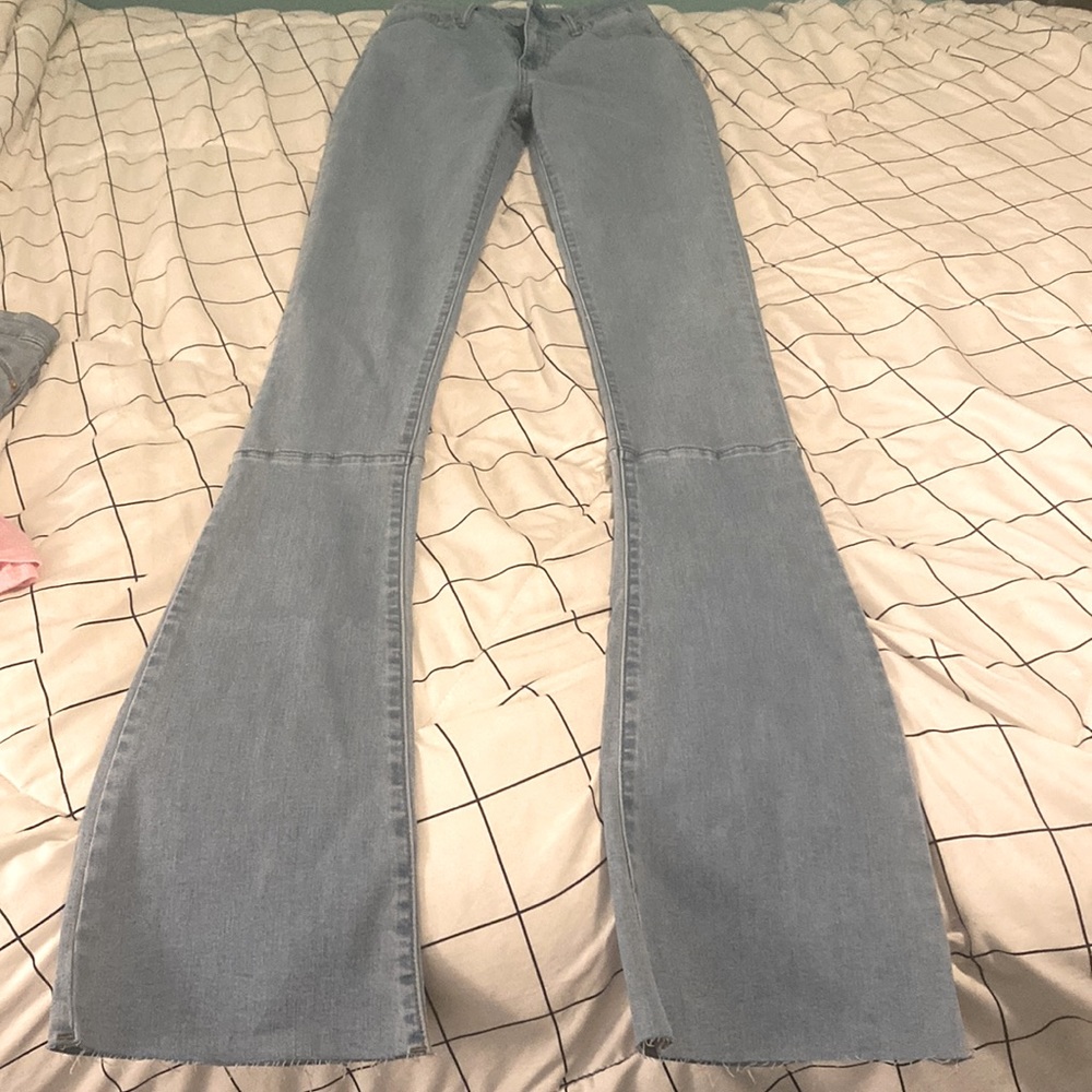 Flare jeans.